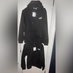 PUMA Black Womens Essential Hoodie Reg fit 2 available L and XL NWT
